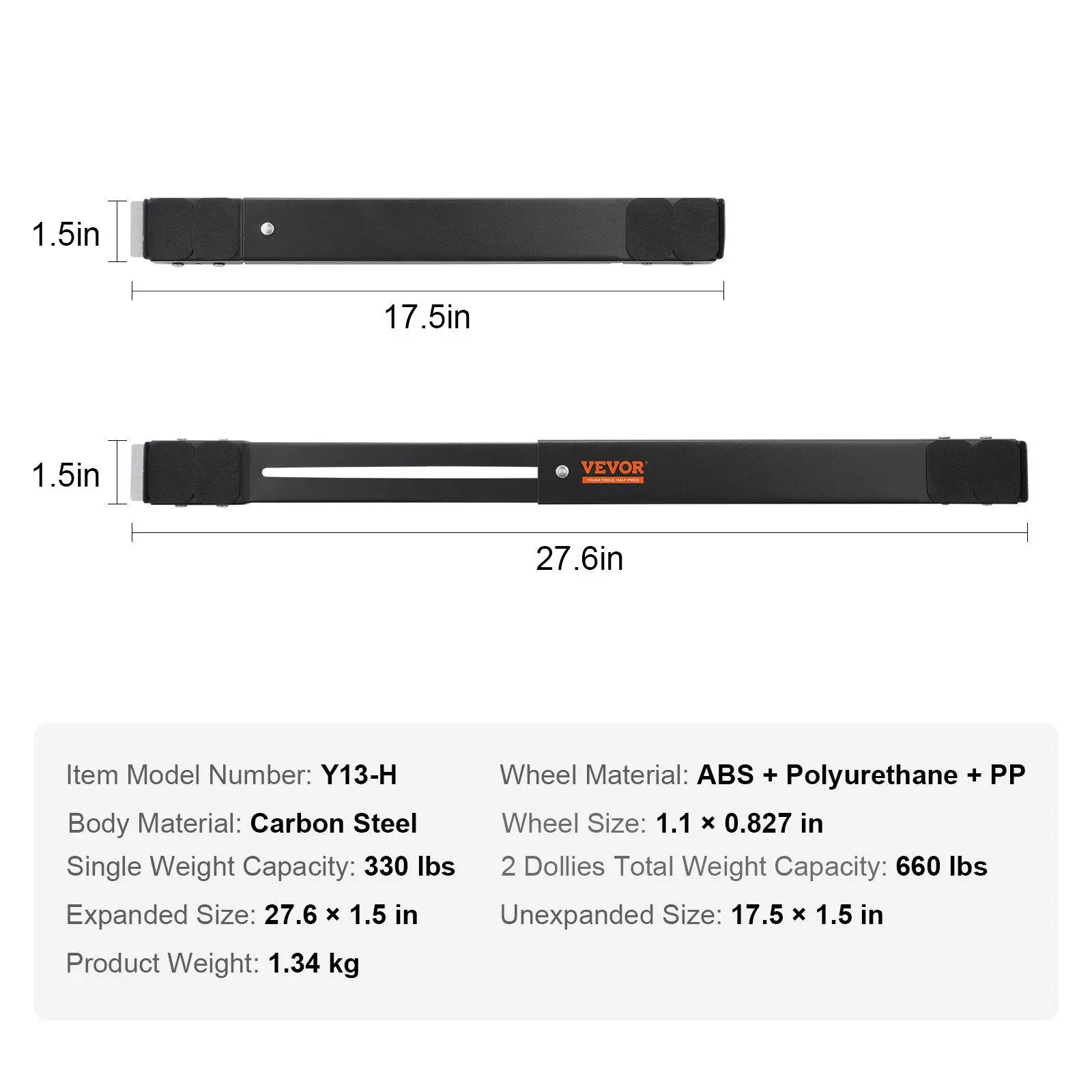 2 pack black strips rollers