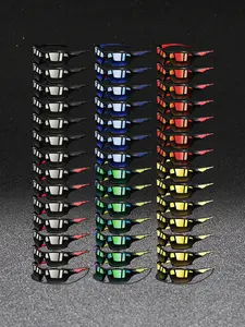 42 pairs of unisex sports sunglasses, Sports cycling sunglasses, are practical, offering various colors and functions suitable for outdoor activities, lenses have UV400 protection, blocking ultraviolet rays