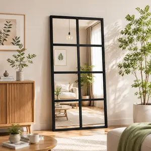 Wall Mirror With Durable Metal Frame ,Crystal Clear Shatterproof Glass ,Modern Vanity Mirror For Bathroom Bedroom And Entryway