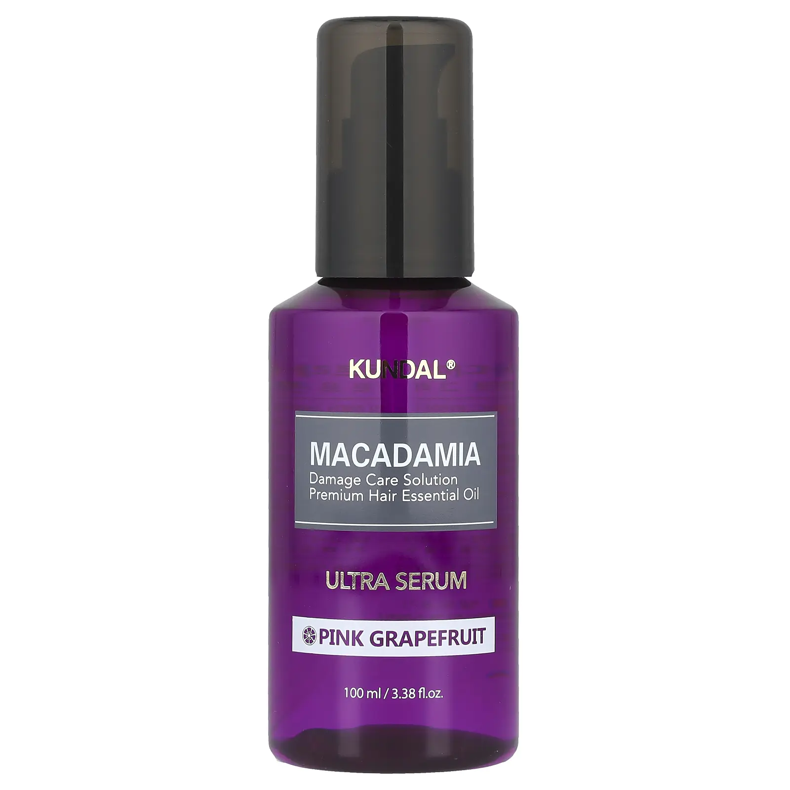 Kundal Macadamia Ultra Hair Serum, Pink Grapefruit, 3.38 fl oz (100 ml)