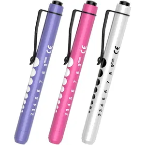 Pen Lights for Nurses, Pen Light Medical, Penlights for Nurses with Pupil Gauge and Ruler, White Light LED Penlight for Nursing School Student Doctor EMT CNA