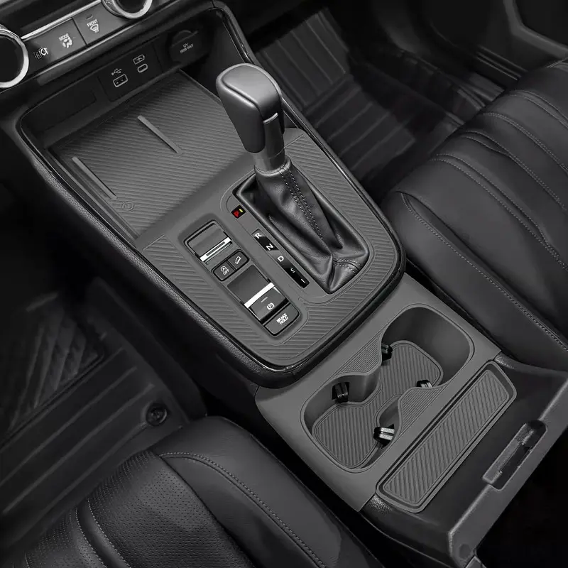 Honda CRV 2023-2026 Center Console Silicone Wrap Kit - Flexible Electrostatic Adsorption Full-Wrap Console Cover, Car Decoration Interior Sticker, Prevents Slipping, Protects Surface, Seamless Fit Automotive Accessory