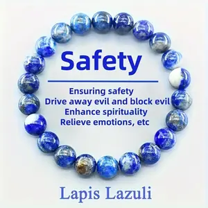 Safety Bracelet Ensuring Safety Drive Away Evil And Block Evil Enhance Spirituality Natural Healing Crystal Gorgeous Stone Gemstone Jewelry Energy Love Girlfriend Boyfriend Souvenir Valentine Anniversary New Year Christmas Halloween Birthday Gift