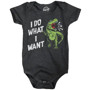 I Do What I Want Baby Bodysuit Funny Sarcastic T Rex Graphic Novelty Jumper For Infants Funny Baby Onesies Funny Dinosaur Onesie Novelty Onesie Black - Do