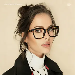 Radiant 3 Pack Tortoiseshell Reading Glasses Blue Light Blocking Readers Oversize Oprah Square Anti Glare for Women & Men Lightweight Spring Hinge Trending Eyeglasses