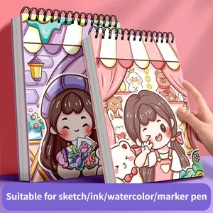 High - Appearance A4 Coil Sketchbook, Portable Thick Paper, Doodling & Sketch Book for Kids & Artists，Suitable for sketch/ink/watercolor/marker pen, Art Sketchbooks