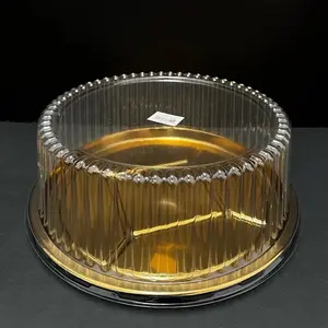 5 Pack-13″ Premium Disposable Cake Carrier with Clear Lid