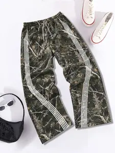 Women's Camo Print Tree Embroidery Sweatpants, Casual Comfy Trousers for Daily Wear, Ladies Bottoms for All Seasons, Fit, Camouflage