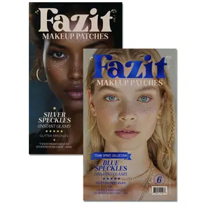 Silver + Blue Speckles Makeup Patches