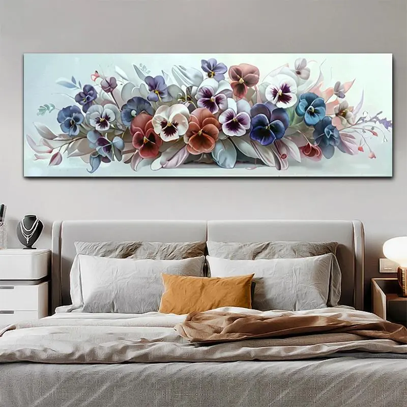 Flower Pattern DIY Diamond Arts Colorful Painting Kit without Frame, DIY 5D Diamond Arts Colorful Painting Kit, Wall Art Decor for Home Bedroom, Crafts