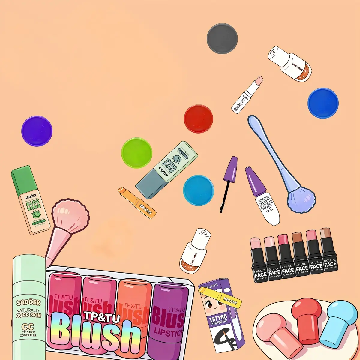 Complete Makeup Sets for Women, 25+ Piece All-in-1 Kit in a Premium Gift Box, Includes Eyeshadow Palette, Lipstick & Professional Brushes, Beauty Kit, Cosmetic Gift Set