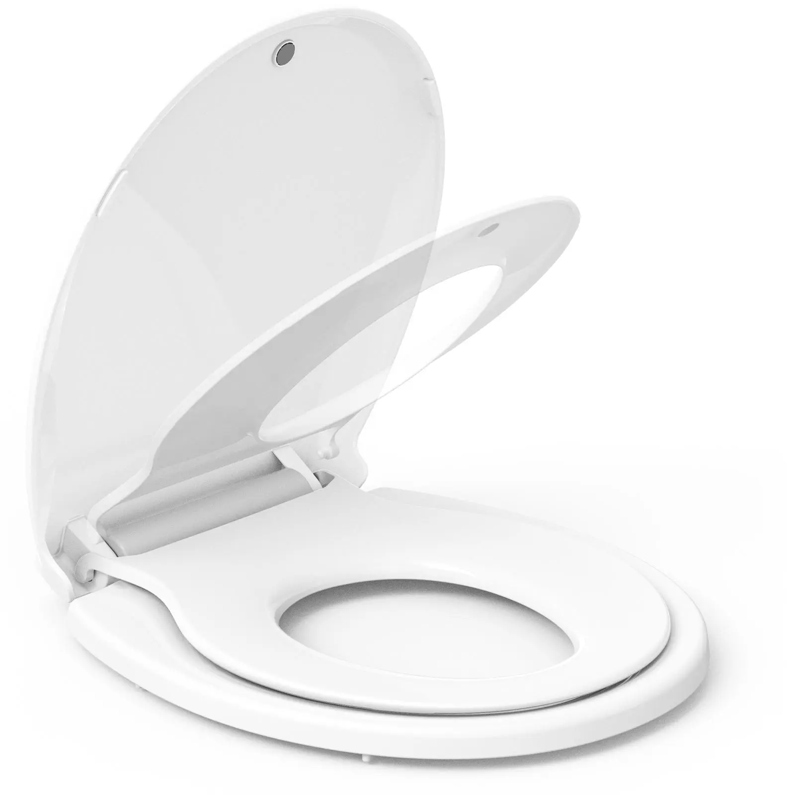 2-In-1 Modular Toilet Seat with Built-In Potty Training Attachment (17in or 19in) - Quiet-Close Lid, Safe PP Material, Quick-Release Hardware, Toilet Training Tool