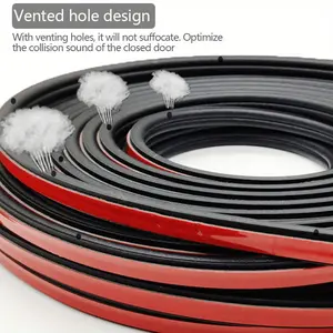 Car Door Rubber Seal Strip L-type Double Layer Sealing Adhesive Stickers Car Door Protector Noise Insulation Weatherstrip Auto Interior Accessories