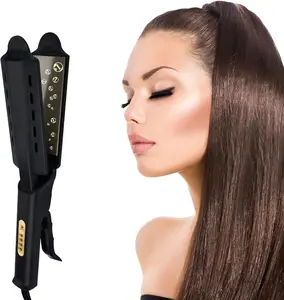 Hair Iron, Ceramic Tourmaline Ionic Flat Iron Hair Straightener, Dual use Dry and Wet for Hair Care Adjustable Temperature, for All Hair Types