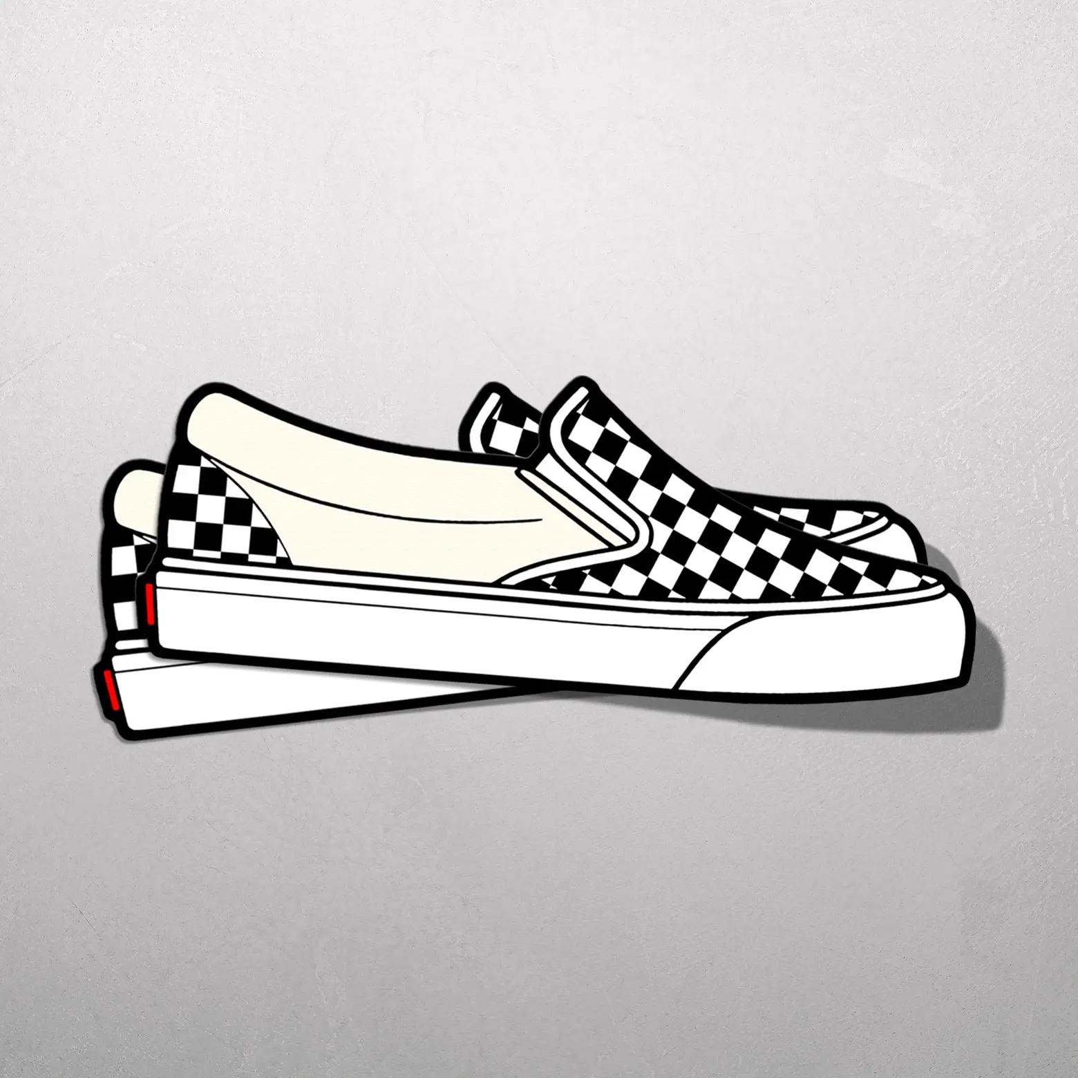 Slip-On Shoe Sticker Pack - Retro Skateboarding Decal