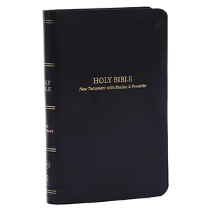 KJV, Pocket New Testament with Psalms and   Proverbs, Black Leatherflex, Red Letter, Comfort Print by Thomas Nelson [Leathersoft Book]