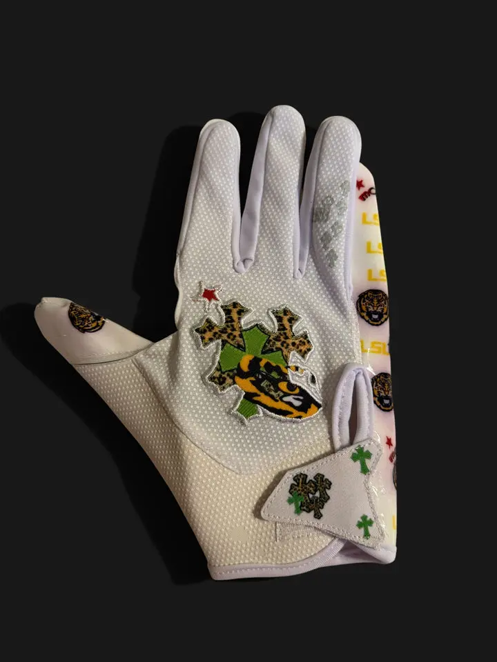 COLLEGE CHROME 1.0s LS SPEED FB GLOVES white