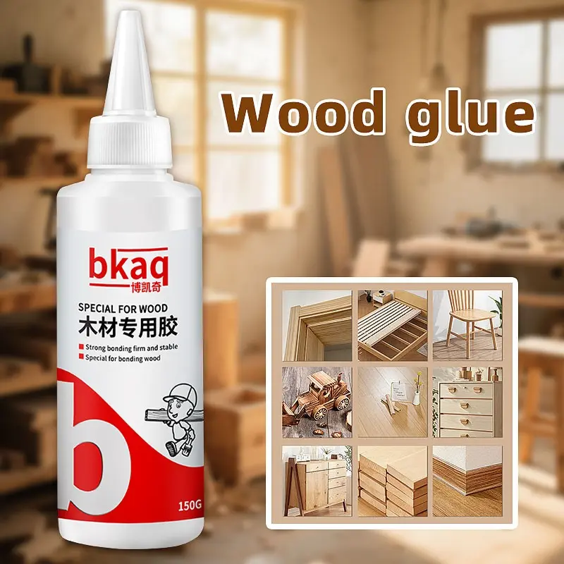 Wood specific adhesive, strong white latex, High Strength Glue, Liquid Adhesive, Long Lasting Bond, adhesive for wood furniture, wooden boards, solid wood heads, flooring, rosewood, woodworking adhesive