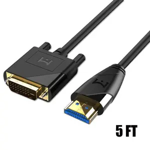 NEW 5FT HDMI to DVI-D Cable 24+1 Pin Monitor Display Adapter 1080P Converter US