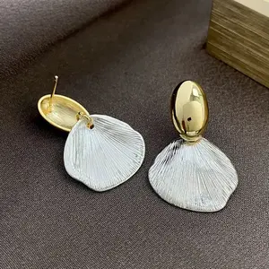 Duo Color Seashell Earrings
