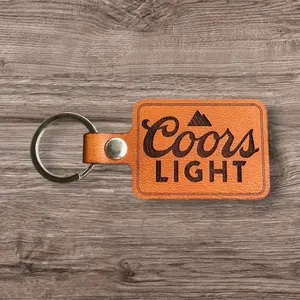 Coors Light Genuine Leather Keychain for Beer Drinkers