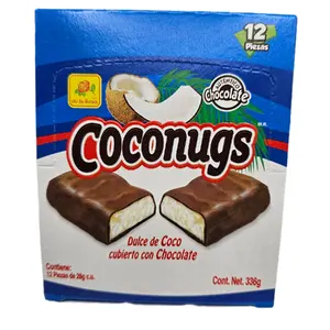 COCONUGS - Milk Chocolate Coated Coconut Confection Bar 12 / Pieces Display Box /