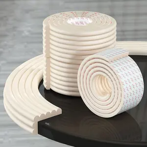 Soft Foam Baby Edge & Corner Protector, Furniture Bumper Guards Desk Cushion Baby Proofing for Table Fireplace, 6.5ft White