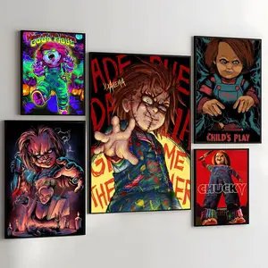 PIKPAKA Horror C-Chucky Doll Poster Effortless Style Upgrade HD Wall Art | Waterproof Peel & Stick Trendy Decor | Fade-Resistant Durable Style | Chic Home Gift for Any Space