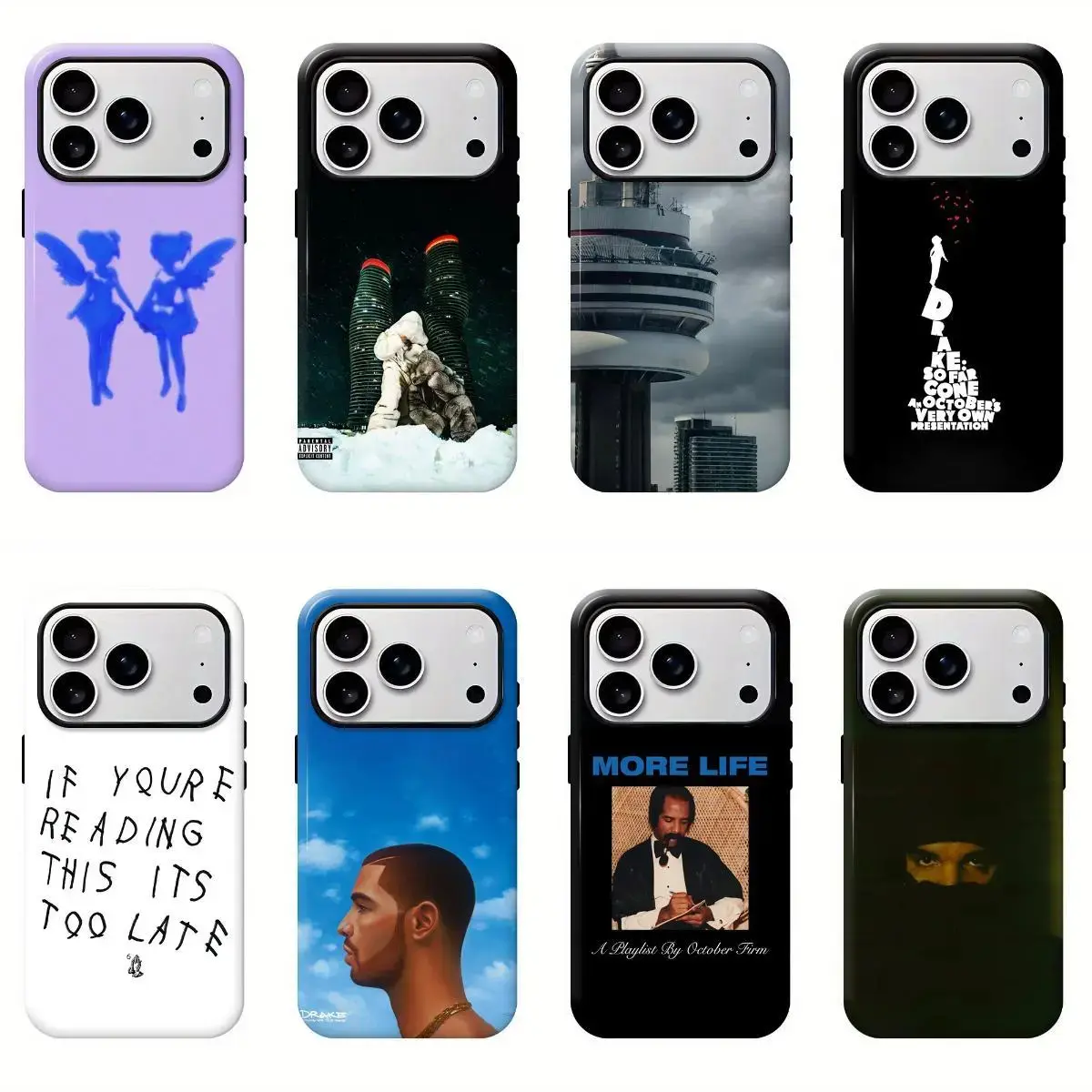 D-Drake Album Art Protector Phone Case, Multi-Model Protective Accessory Compatible with iPhone 17-11 Series & More Handheld Devices, Phone Accessories