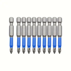 10pcs Environmental friendly Anti Slip Phillips Cross Slot PH2#2 Short Screwdriver Bit Set 10PCS 1/4 Inch Hex Shank 2 Inch/50 mm Length S2 Steel with Magnetic Tip for Power Screwdriver Drill Impact Driver Tool Accessory