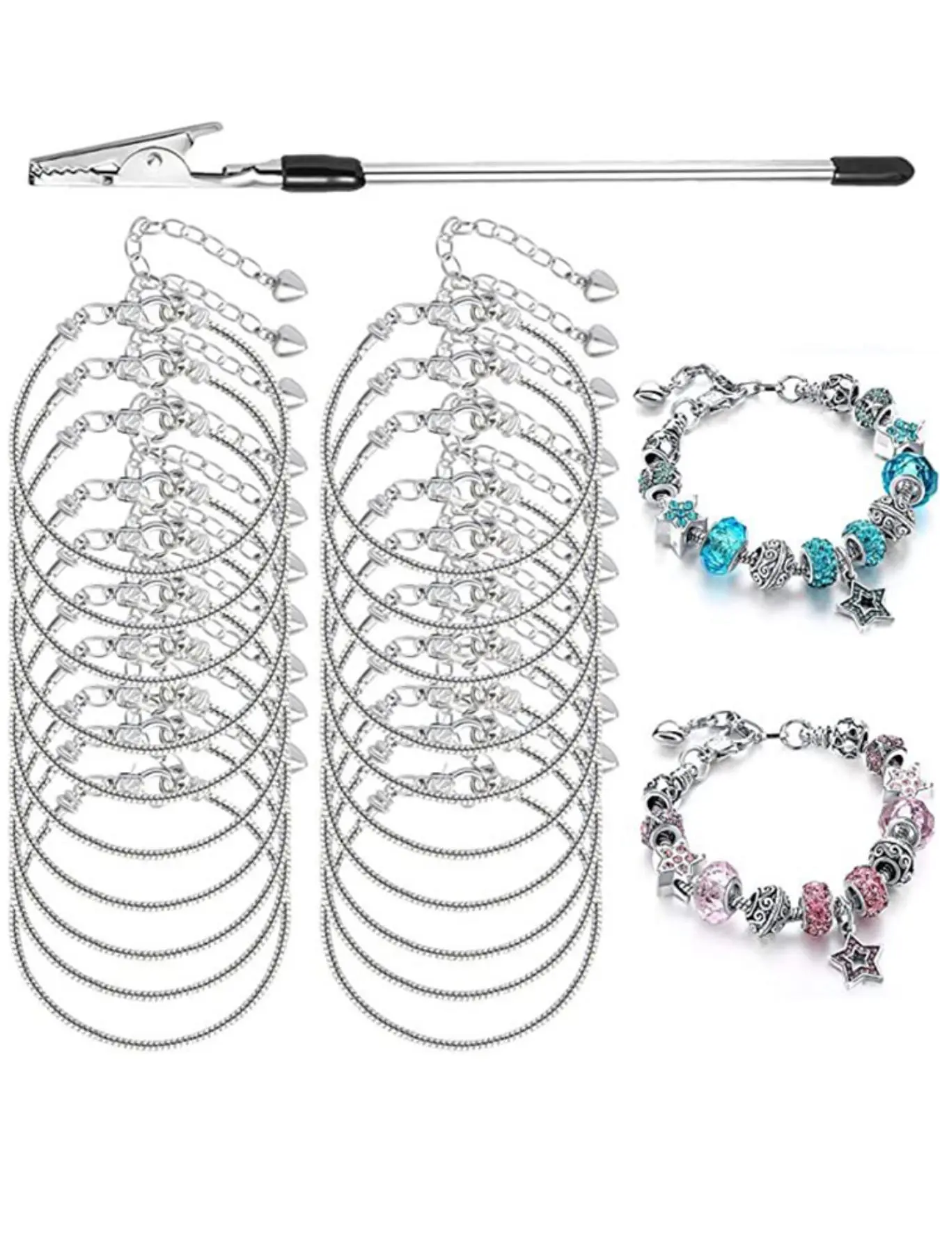 Fashionable Snake Design Chain Bracelets, Fashionable Bracelet Style, Expandable Elastic Bracelets for Women & Girls, Trendy All-match & Exquisite Jewelry for Birthday Gift, Stainless Steel Bracelets, Stackable Bracelets