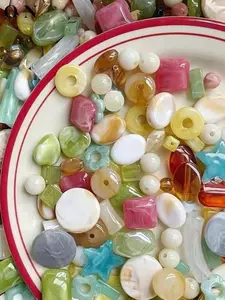 1.06oz Acrylic Beads Blind Box Bracelet Necklace Phone Chain Creative DIY Materials, Bead Assortment, Bead Mix, Random Print, Contemporary Style, All Seasons