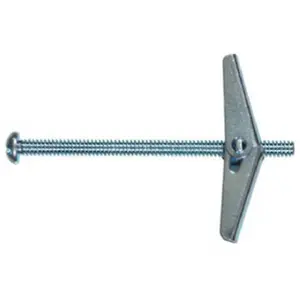 Hillman Snapin Mushroom Head Toggle Bolt with Snap Hooks, 0.13x2 in, Model 41420, 15-Pack for Sailing, Water Sports