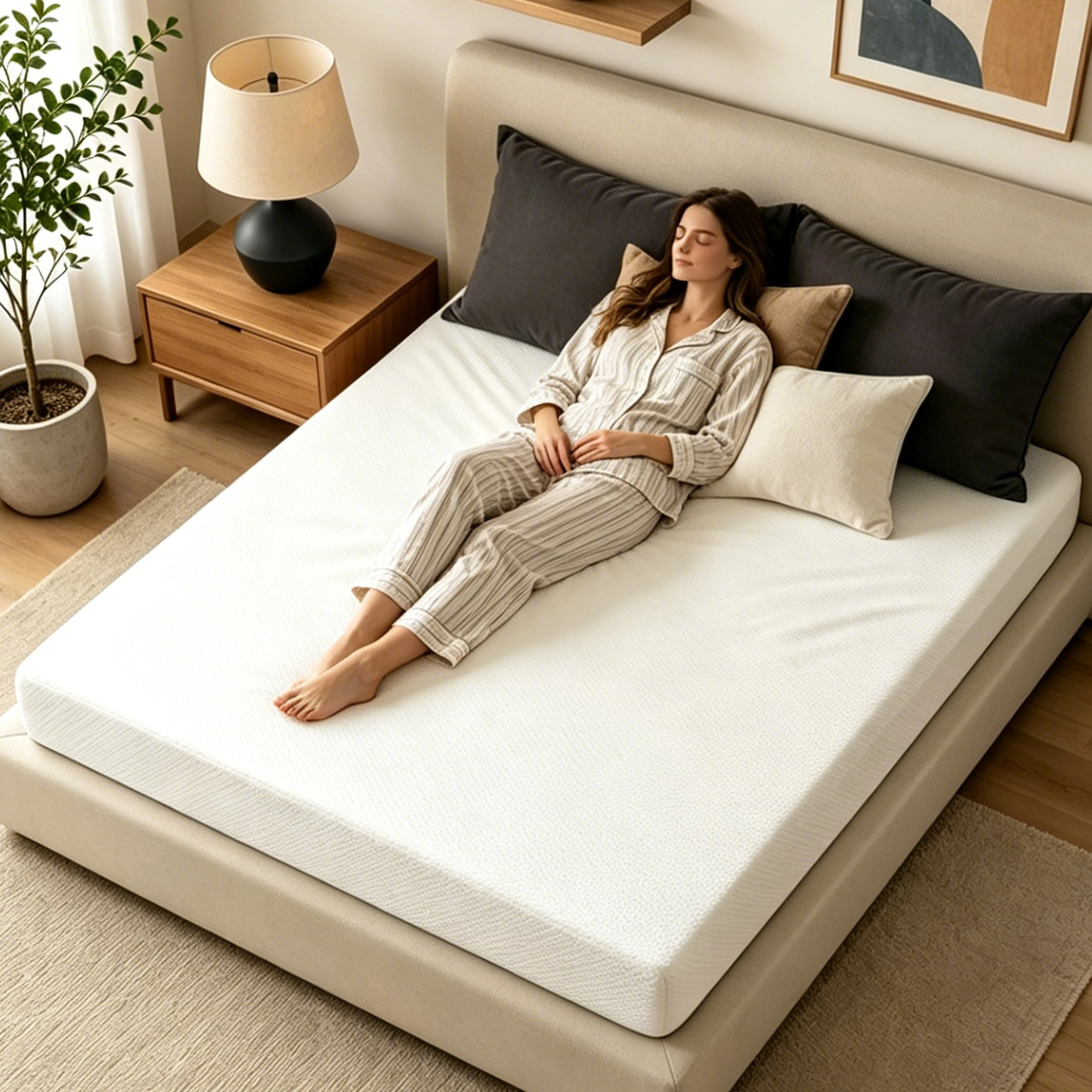 Sleep Improving Memory Foam Mattress, Ergonomic Curves, Help Relieve Insomnia