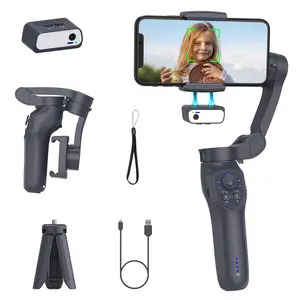 AI Tracking Phone Gimbal Stabilizer, 3-Axis Foldable Smartphone Gimbal with Focus Wheel for iPhone 15/14 Pro Max and Android, Travel and Selfie Accessory