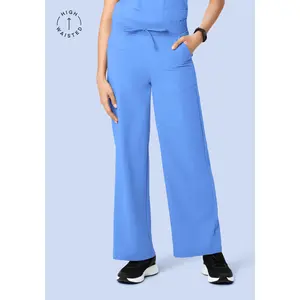 High Waisted Wide Leg Ceil Blue