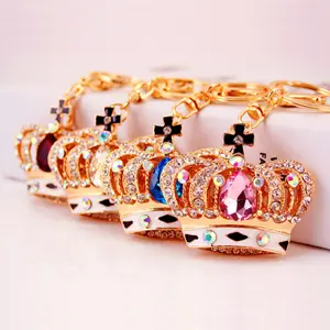 Crystal jewelry alloy gemstone crown keychain car metal pendant women's bag accessory keychain jewelry 993| Car Keys & Handbag Accessory Gift| Perfect Gift Idea