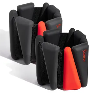 SUNNY Adjustable Silicone Ankle Weights Wrist Ankle Weights Pair Set with Bag Whole Body Workout Home Gym Fitness Equipment with Customizable Removable Weight Inserts Water Resistant Comfort Fit  Walking Running Yoga Pilates and Strength Training