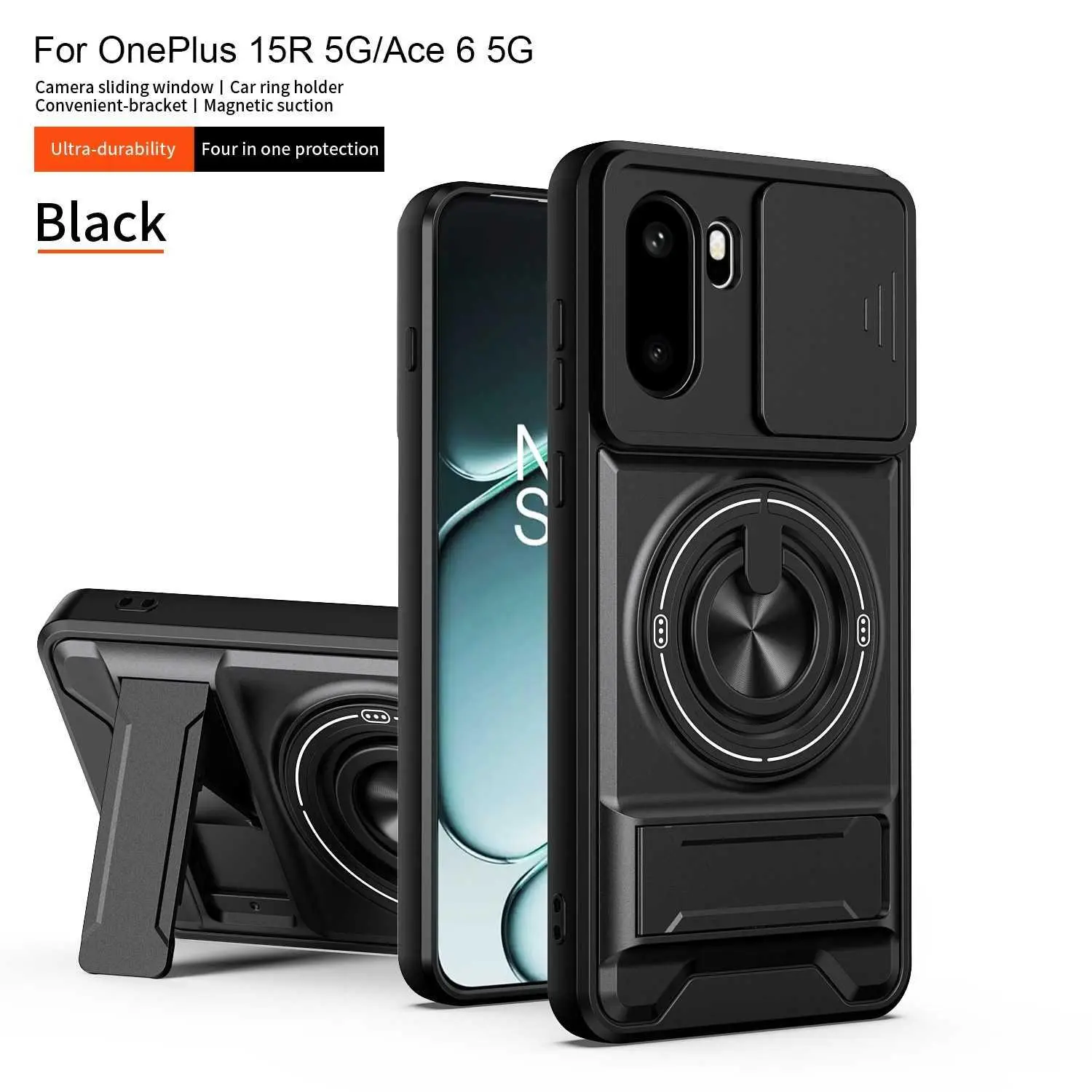 For OnePlus Ace 6 Shunjia Phone Case Sliding Window For OnePlus Ace 15R Kickstand Shockproof For OnePlus Ace 6T Protective Case HNAF93Dccdv