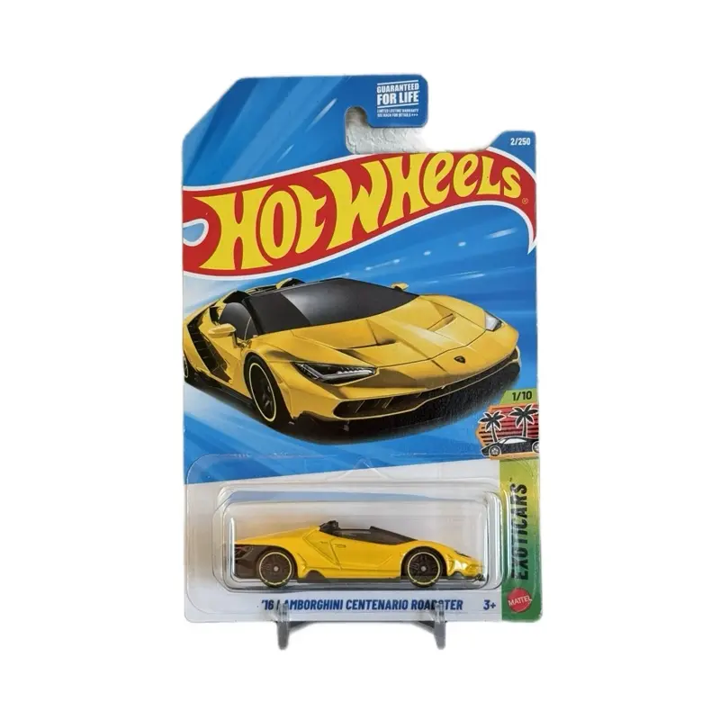 New Hot Wheels 2016 Lamborghini Centenario Roadster - Yellow Die Cast Exotic Model Car Toy, 3/250 Limited Collector's Edition Die Cast Cars Collectible