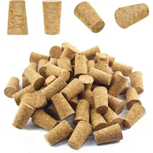120  Soft  Corks, Tapered Cork Wooden  Bottle Stopper for  Making Craft, Leakproof