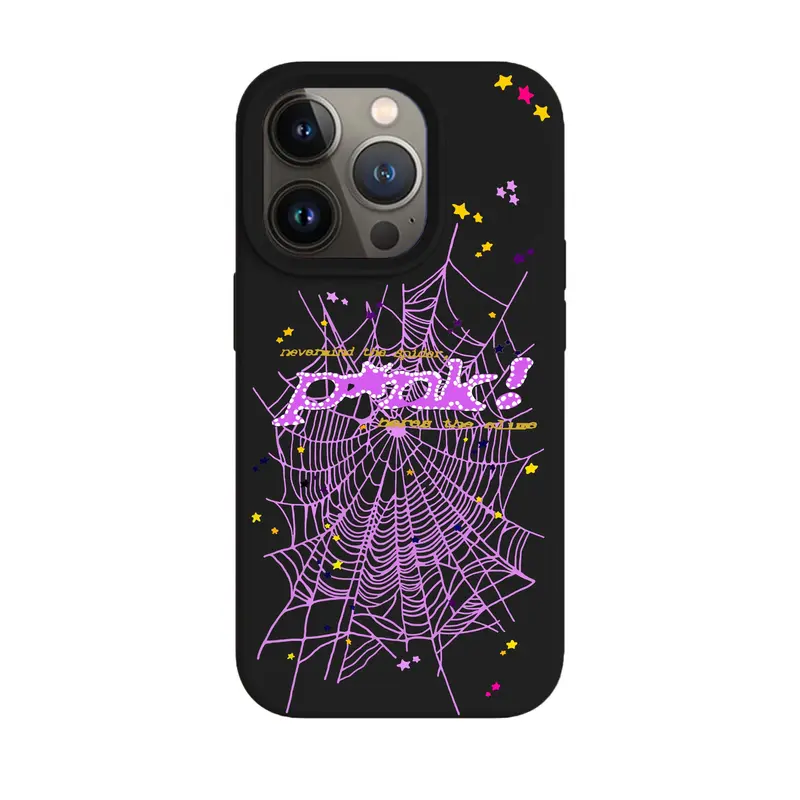 Pink Spider Aesthetic TPU Cellphone Case - Tough Protective Casing for Multi-Model iPhones, Chic Handheld Device Accessory