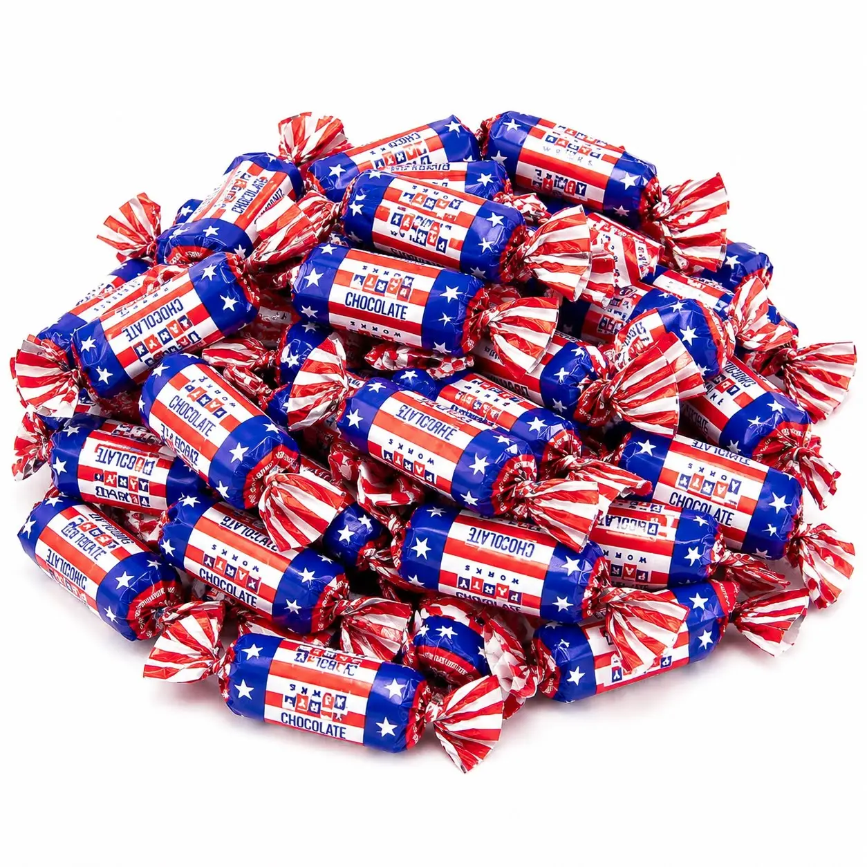 Patriotic Chocolate Caramel Candy 8oz Individually Wrapped Chewy Treats