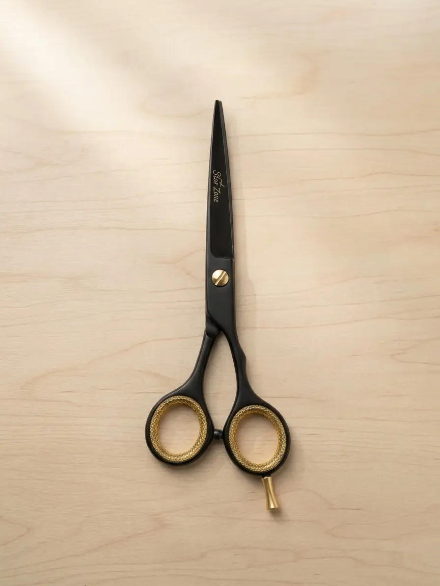 SNIPZEN Professional 6.5-Inch Flat Barber Scissors - Japanese Steel Cutting Shears with Ergonomic Handle, for Children’s Curly,Fine,Color & Chemically Treated Locks, Precise Edges, Textured Results, Heatless Hair Styling Tool for Barbers