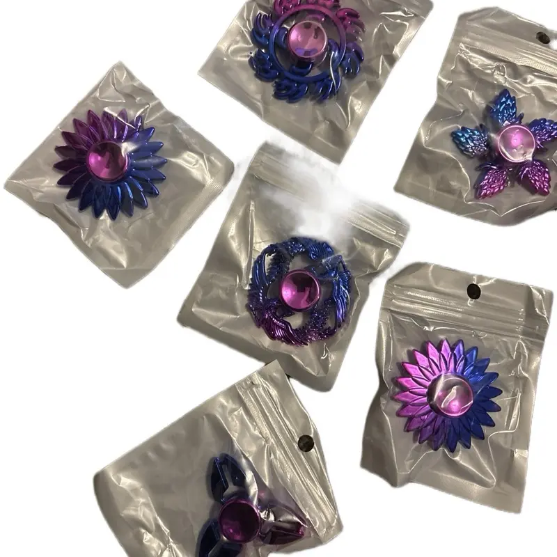 3D Printed Impossible Fidget Cones - Colorful Fidget Spinners in Sunflower, Triangle, Hawk, Wave, Leaf Shapes - Stress Relief for Kids and Adults
