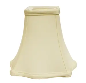 360 Stand 16 in. Premium Square No Slub Ivory Softback Lampshade, Indoor Use, Standard Fit
