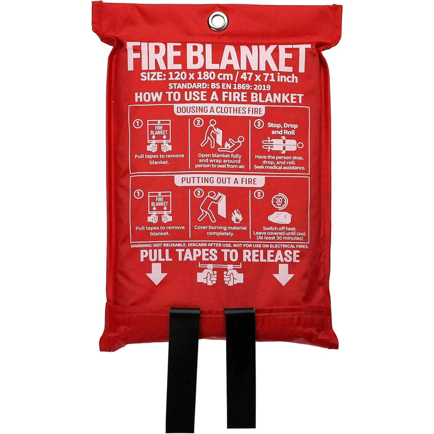 Fire Blanket," x 71",Fiberglass Fire Blanket for Camping and Fire Fighting Shelters