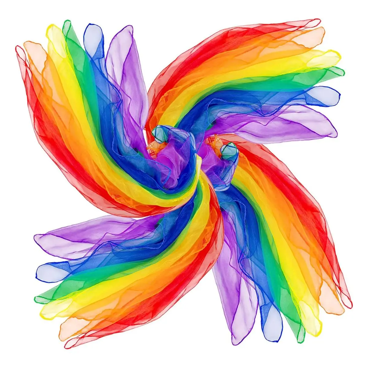 24PCS Colorful Juggling Scarves for Kids – Dance, Movement & Rhythm Activity Scarves