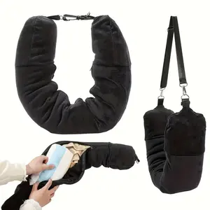 New Travel U-Shaped Pillow, Fillable with Clothes, Portable, Essential for Flying, Daily Carry, Camping, Outing Essentials