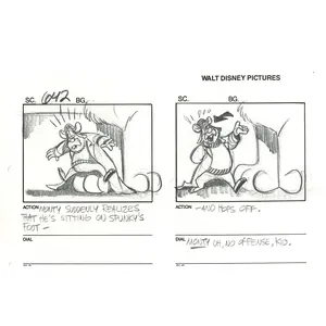 Chip n Dale Rescue Rangers Original Production Animation Storyboard Walt Disney FIRST EPISODE 1988 A204